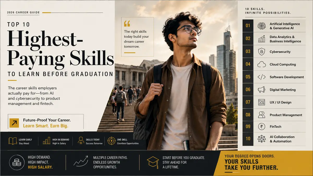 Top 10 Highest-Paying Skills to Learn Before Graduation (2026 Guide)