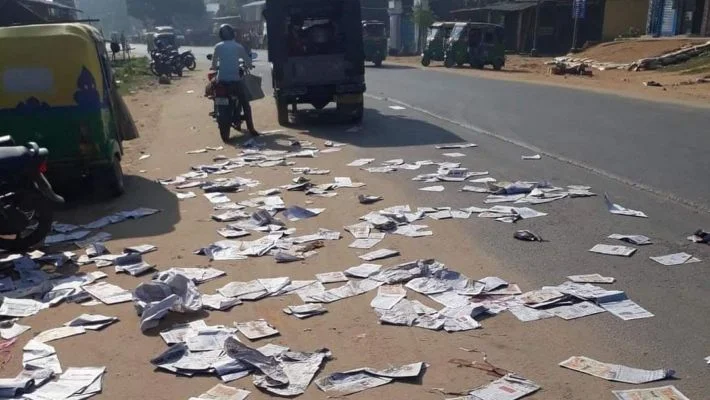 Tripura newspaper destroyed