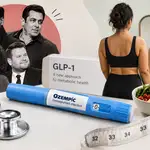 Ozempic and GLP-1 weight loss medication featured in an editorial image exploring semaglutide, weight management, side effects and the growing conversation around celebrity weight loss drugs.