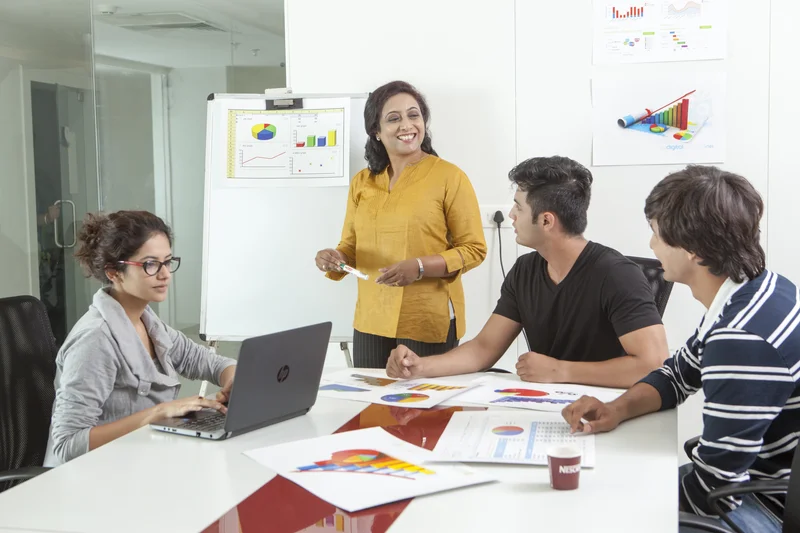 Dr. Priya Mary Mathew with students at Pearl Academy