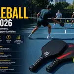 Magazine-style feature image for Complete Pickleball Guide 2026 featuring Indian pickleball player Vanshik Kapadia in action and portrait, highlighting the history, rules, equipment, costs, business opportunities, and growing popularity of pickleball in India.