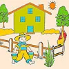 Bob on the farm coloring