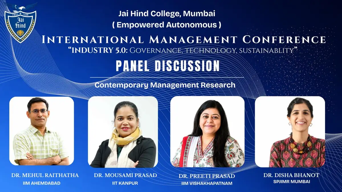 Leading the Charge: Jai Hind College Announces Global Conference on "Industry 5.0: Governance,  Technology, and Sustainability