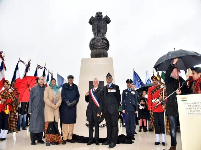 Statue Honouring Indian Soldiers Who Fou