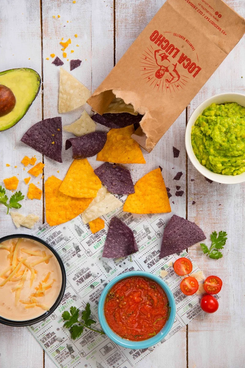 Nachos (3 Ways) with Quesso, Guacamole and Habanero Salsa