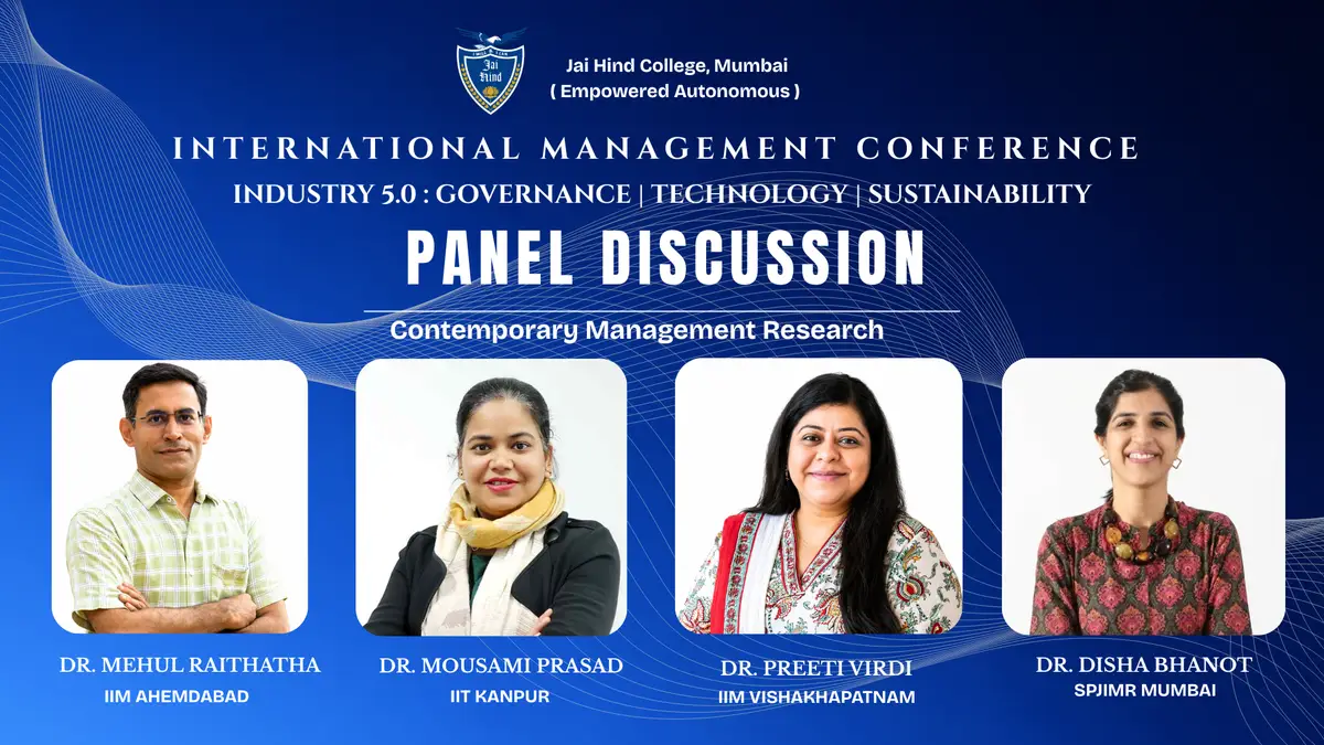 Leading the Charge: Jai Hind College Announces Global Conference on "Industry 5.0: Governance,  Technology, and Sustainability