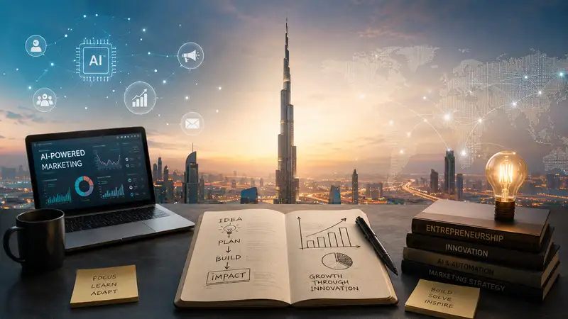 Young entrepreneur building an AI startup through real-world challenges, innovation, and practical learning